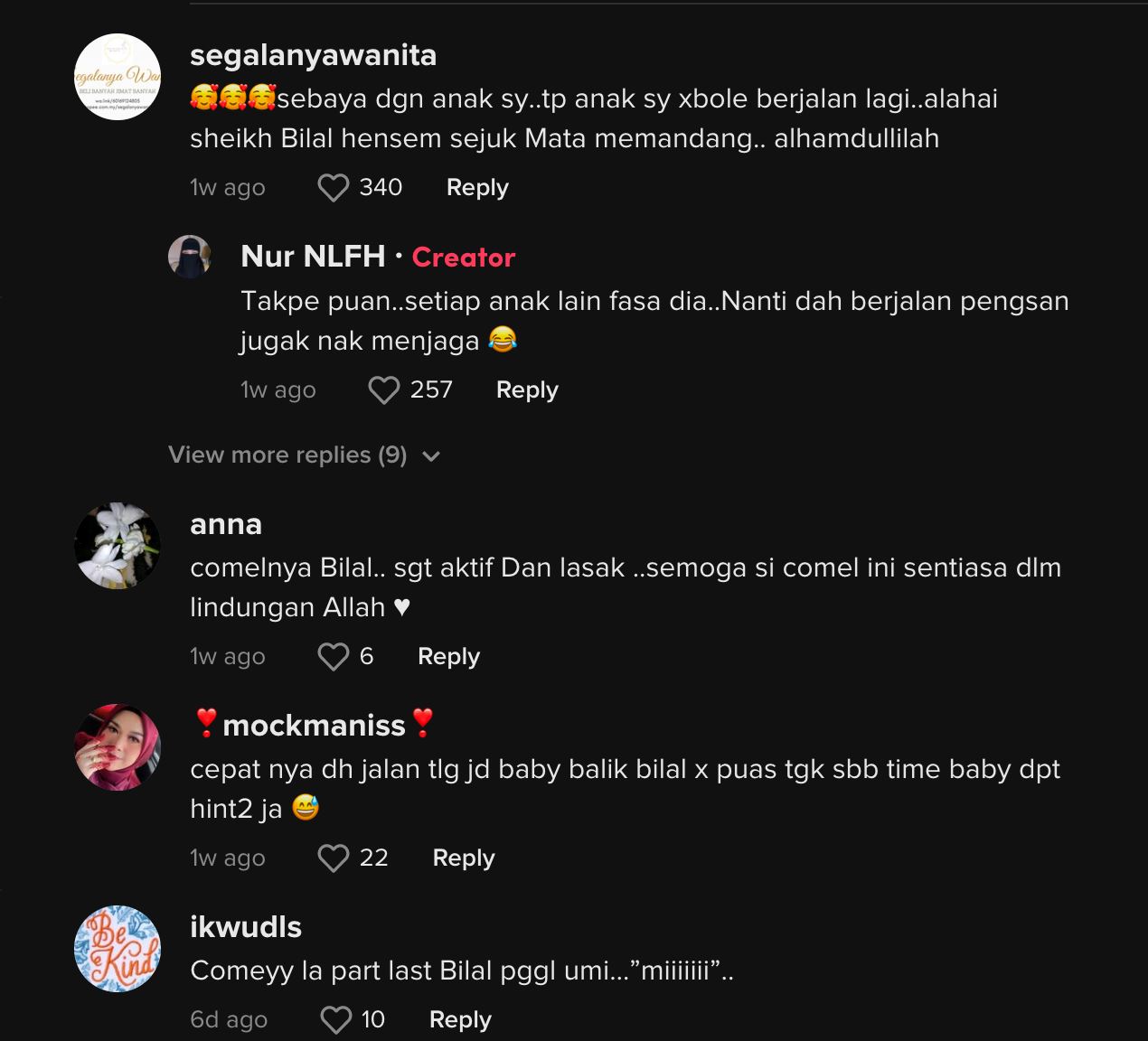 usia belum setahun, aunty-aunty di tiktok teruja lihat bilal kini sudah pandai berjalan 