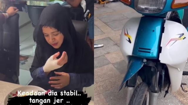 netizen risau noorkhiriah jatuh motosikal ketika penggambaran - “nampak macam betul bukan lakonan”