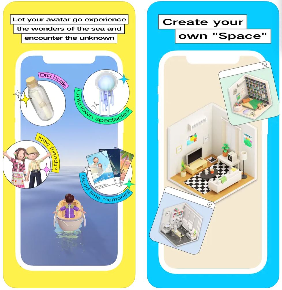 📱好多人都在玩的爆红社交游戏【bondee】❗️创建属于自己的虚拟人物还有空间❤️