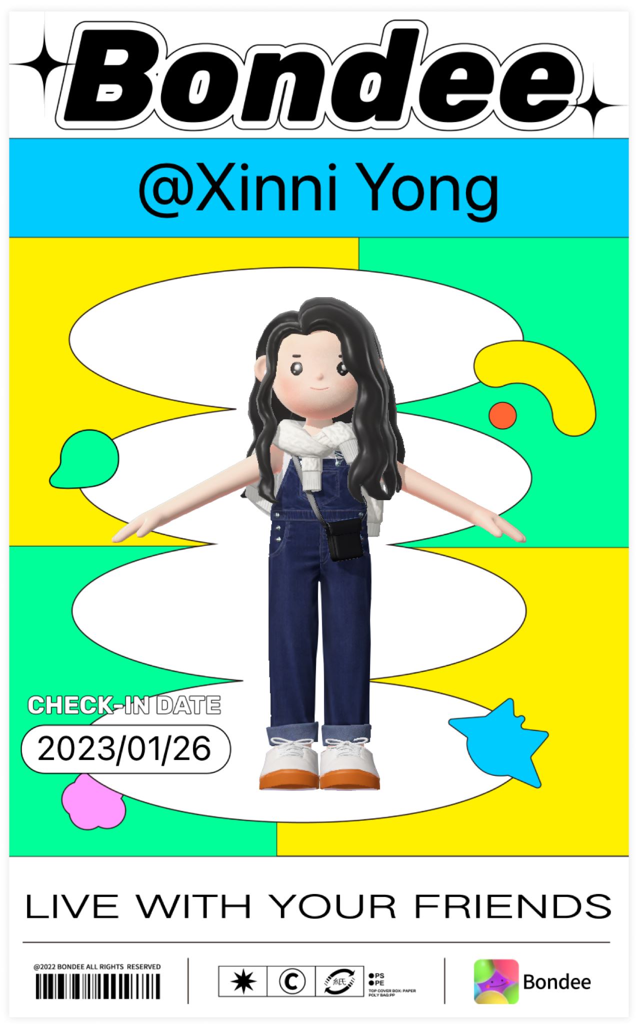 📱好多人都在玩的爆红社交游戏【bondee】❗️创建属于自己的虚拟人物还有空间❤️