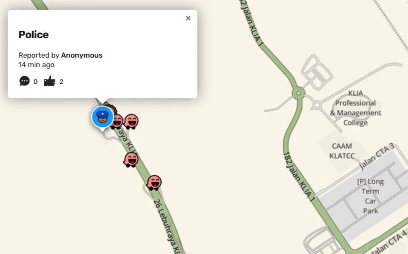 police calls road users to not report roadblocks on waze