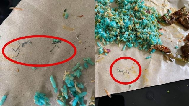 wanita hampir kunyah dawai kokot dalam nasi kerabu, trauma beli makanan