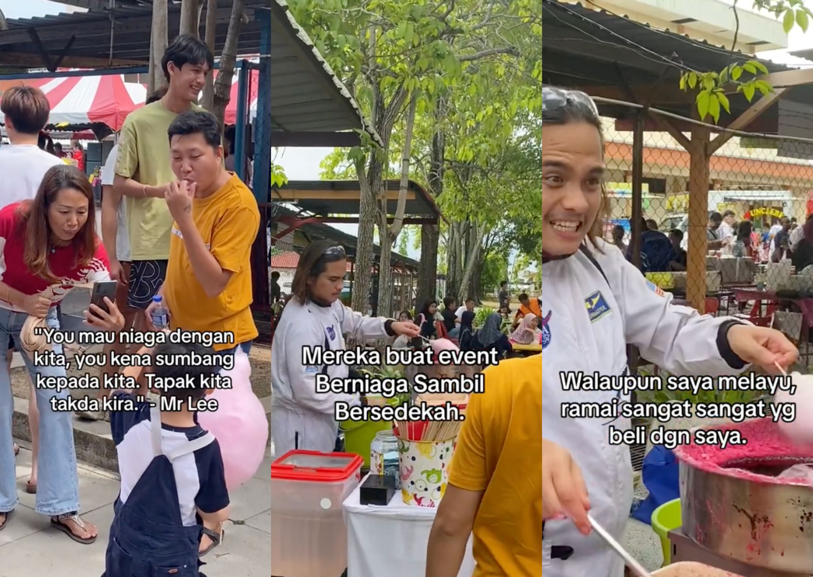heartwarming lesson on charity, m’sian cotton candy vendor's experience at chinese school carnival
