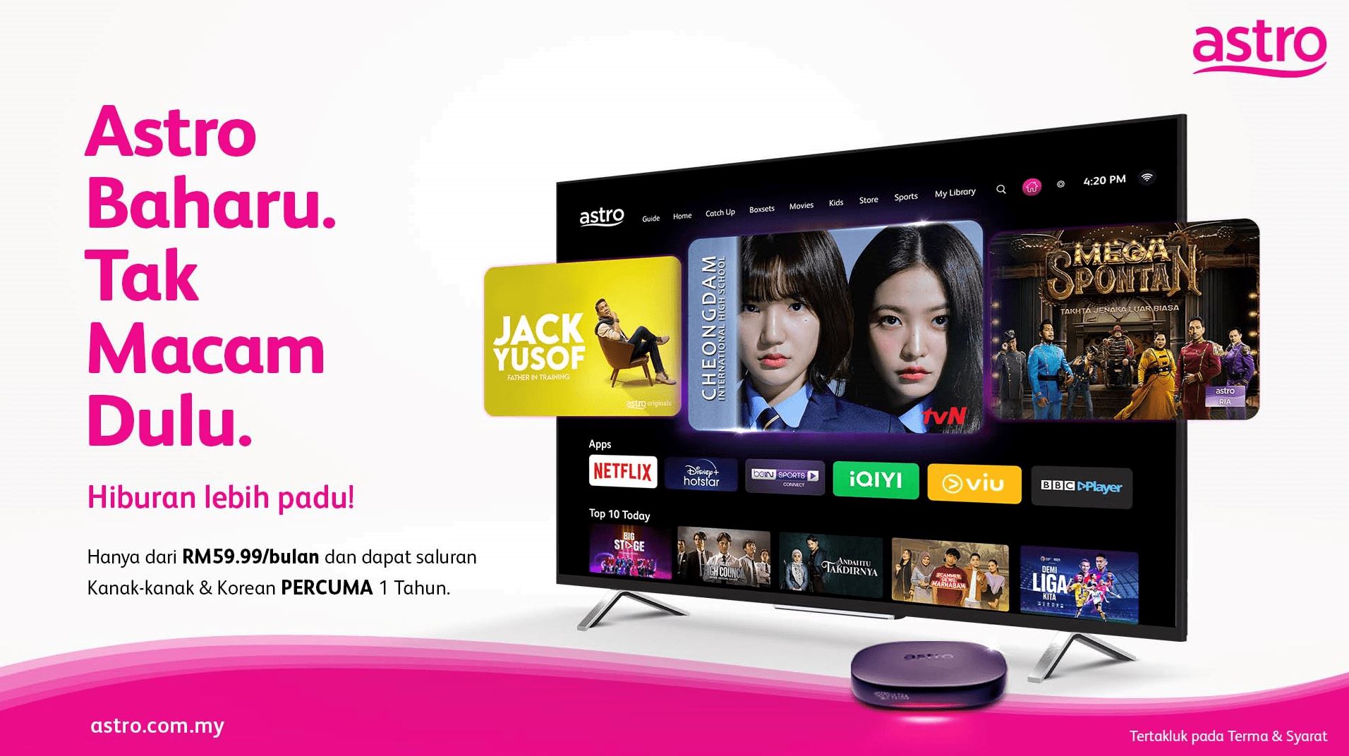 dah tak macam dulu, strim pelbagai rancangan asia terhebat dengan astro baharu!