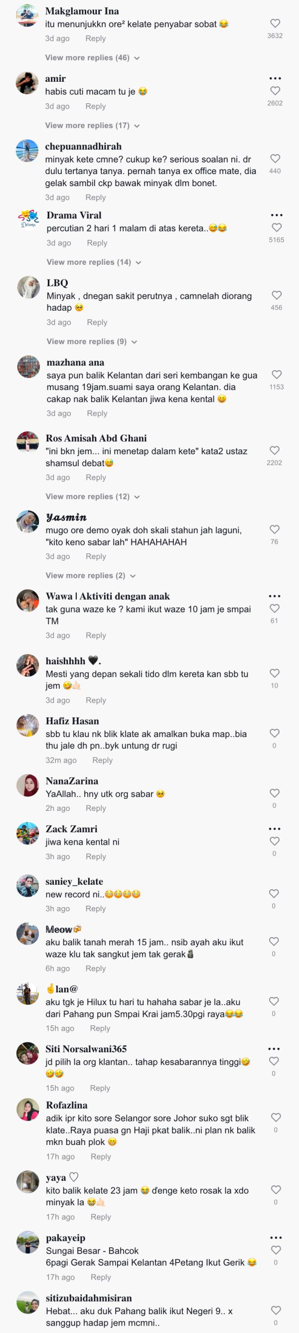 27 jam perjalanan atas jalan balik kelantan sambut aidiladha