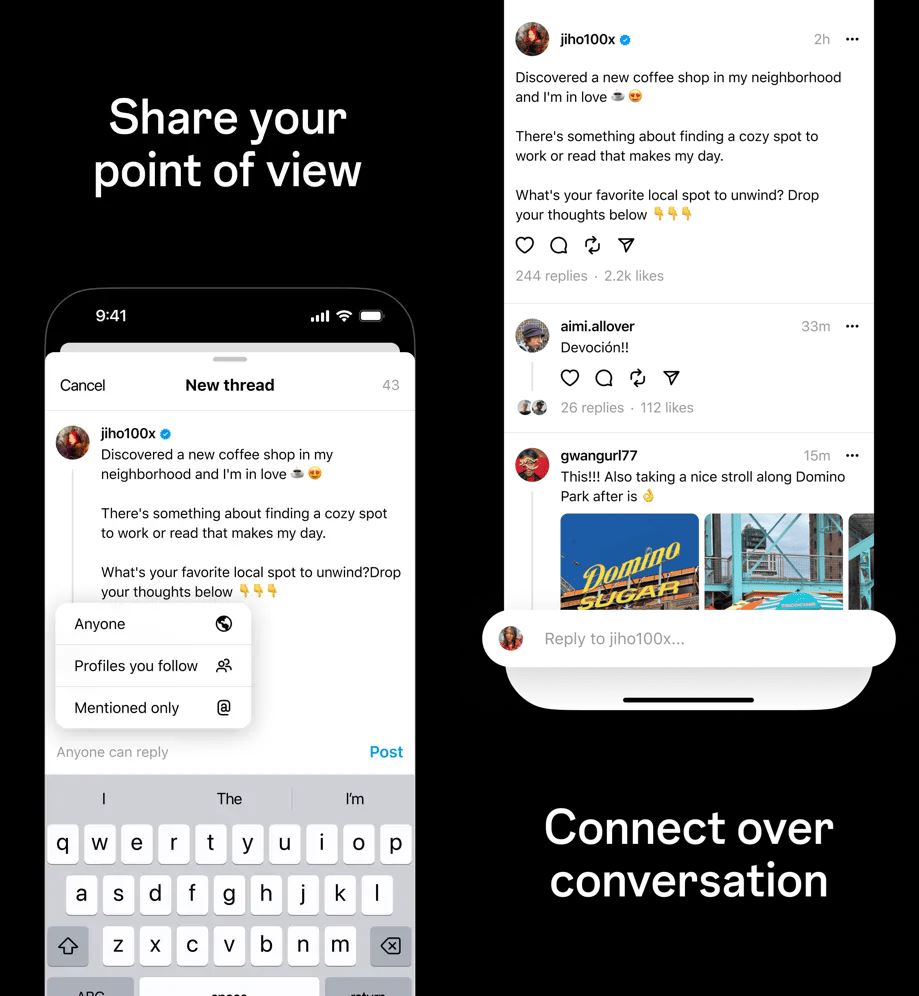 文字版ig「threads」现已上线！3大特色一次看！