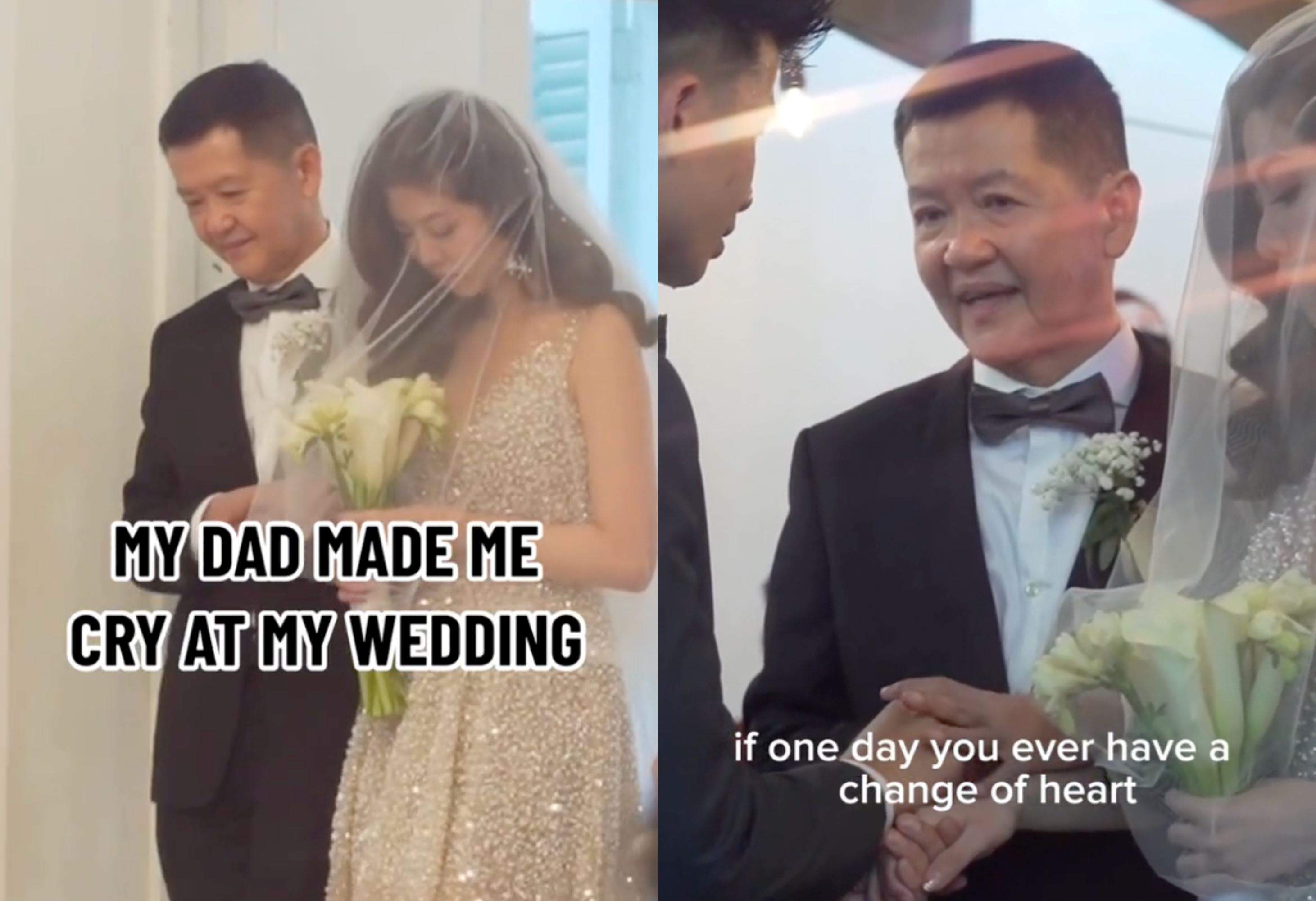 “if you don’t love her anymore…” bride's father's heartfelt message to son-in-law touched netizens’ hearts!