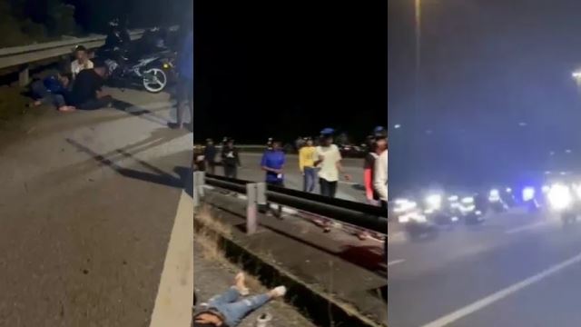 ‘rempit’ atas lebuhraya, seorang maut di tempat kejadian