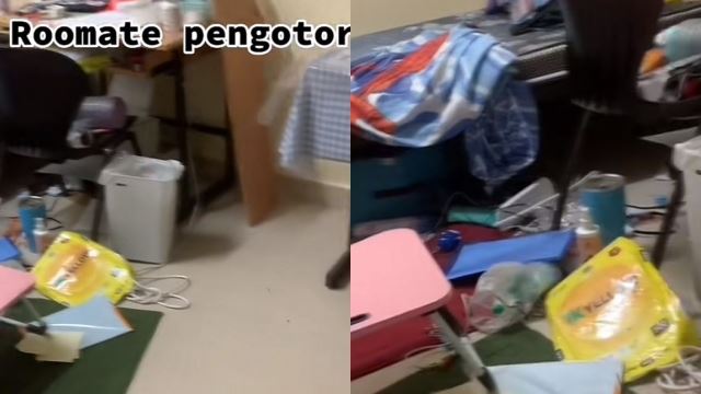 suka sepahkan barang, penuntut universiti kesal dapat ‘roommate’ pengotor
