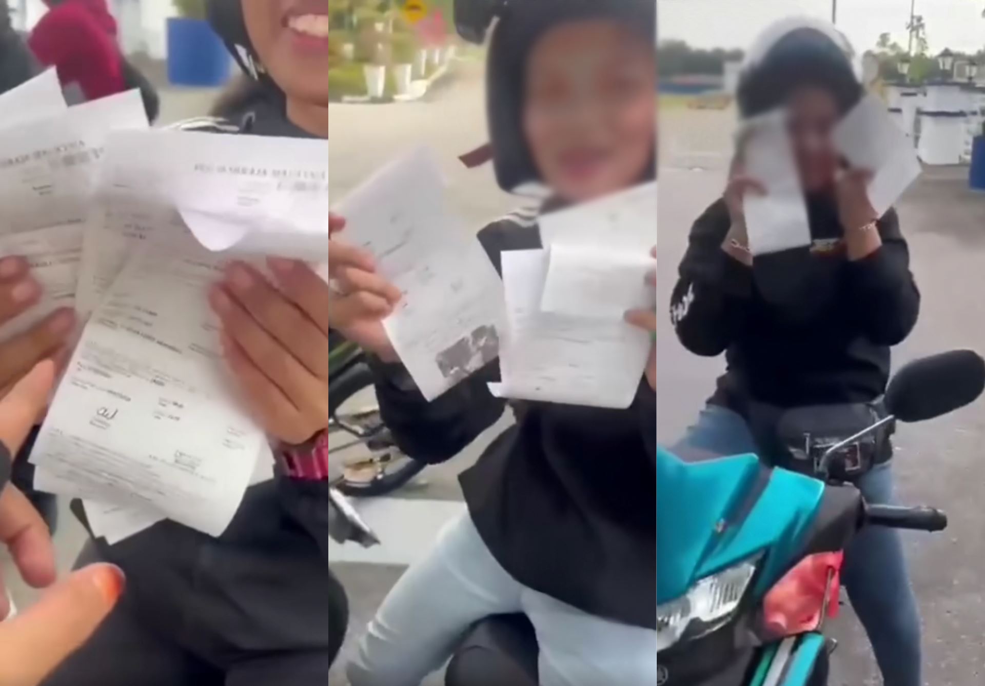 “are you proud?” m’sian netizens condemn “minah rempits” proudly showing their summons in viral video