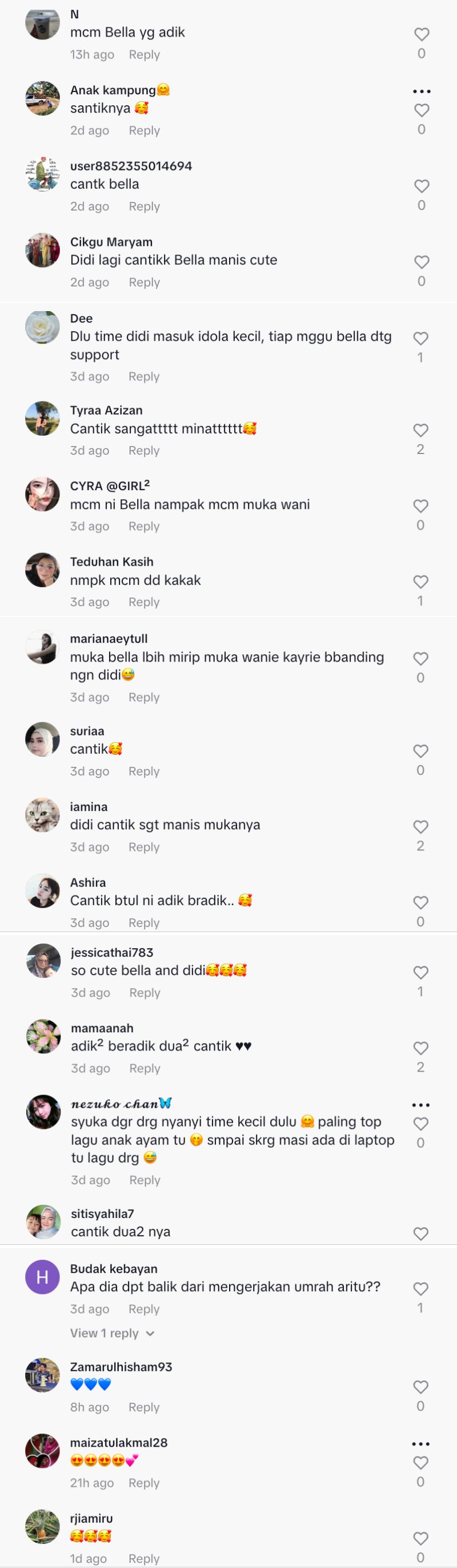 kongsi video bersama adik, bella astillah dipuji muda bagai anak dara