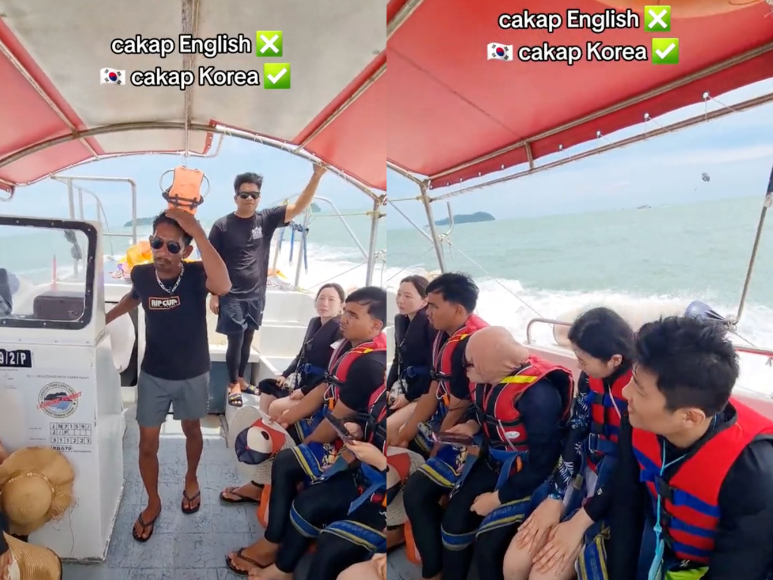 sabah boat tour guide captivates hearts as he speaks fluent korean to ensure tourists' understanding