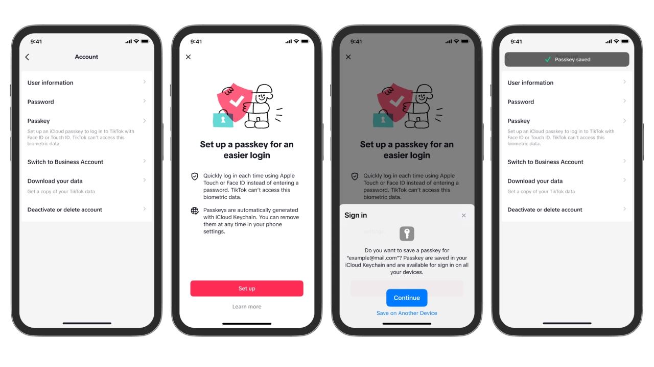 lebih selamat, pengguna ios kini boleh log masuk tiktok guna face atau touch id