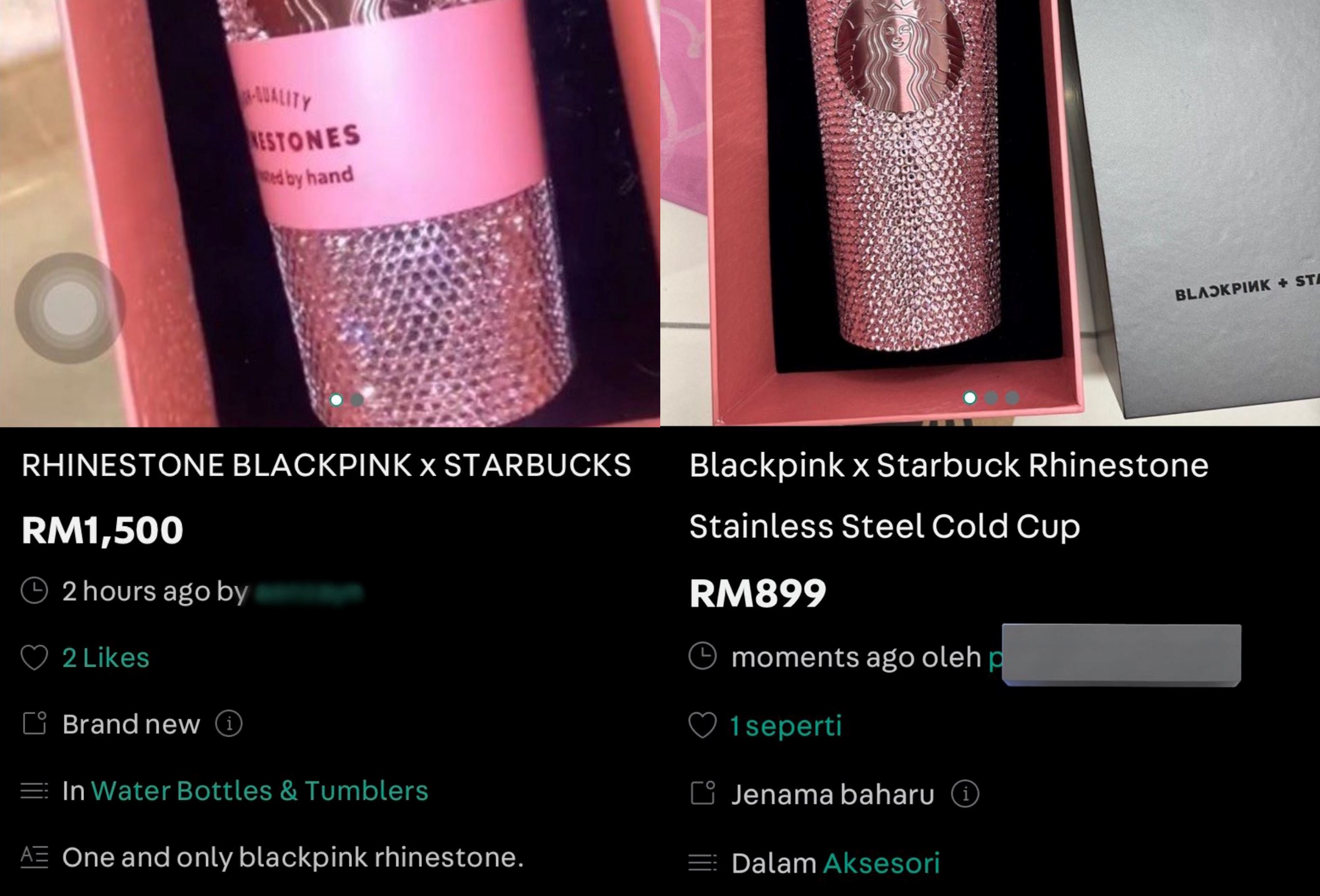 outrage as resellers offer exorbitant prices for starbucks x blackpink tumblers, netizens express frustration