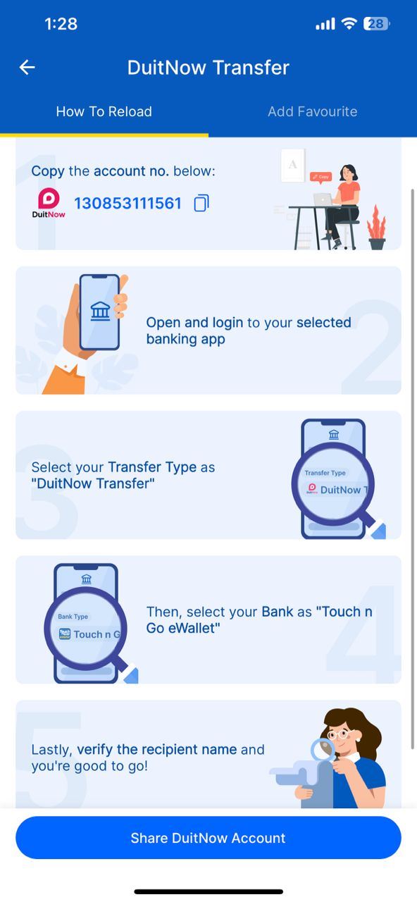 tng关闭online bannking 充值管道！教你如何用duitnow充值！