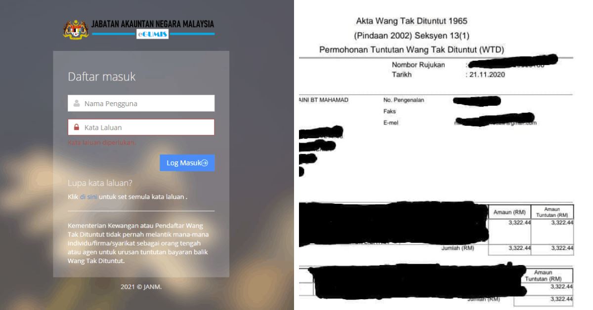 lelaki tak sangka dapat rm37,249.23 wang tidak dituntut. ini cara nak check!