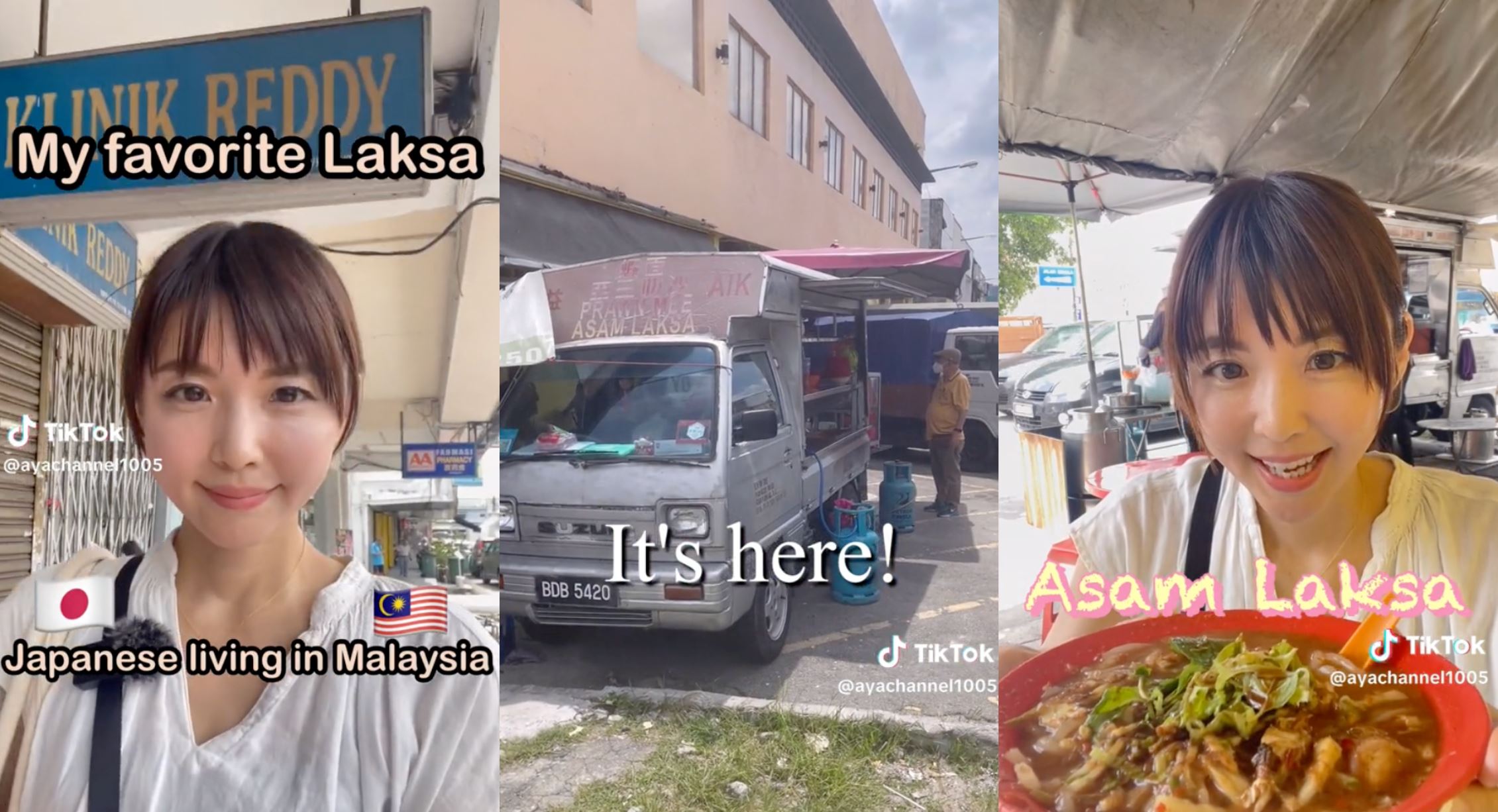 this japanese woman shares her favorite asam laksa food truck, malaysians impressed!