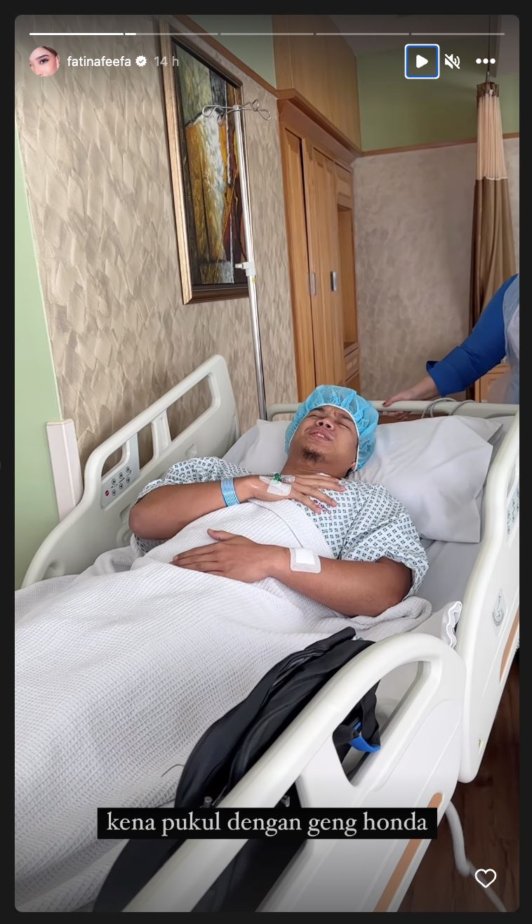 opai bukan pemilik nombor plat qpa1? fatin afeefa kongsi foto suami terlantar di hospital