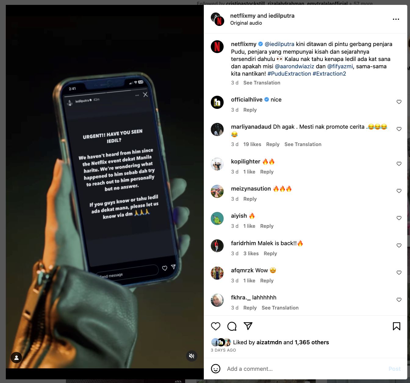 aaron aziz, iedil dzuhrie berlakon dengan chris hemsworth raih pujian netizen, “chris guna keris..”