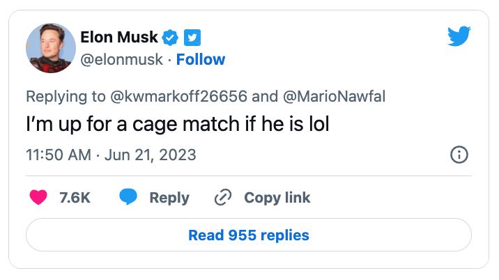 mark zuckerberg sahut cabaran elon musk bertarung dalam sangkar besi