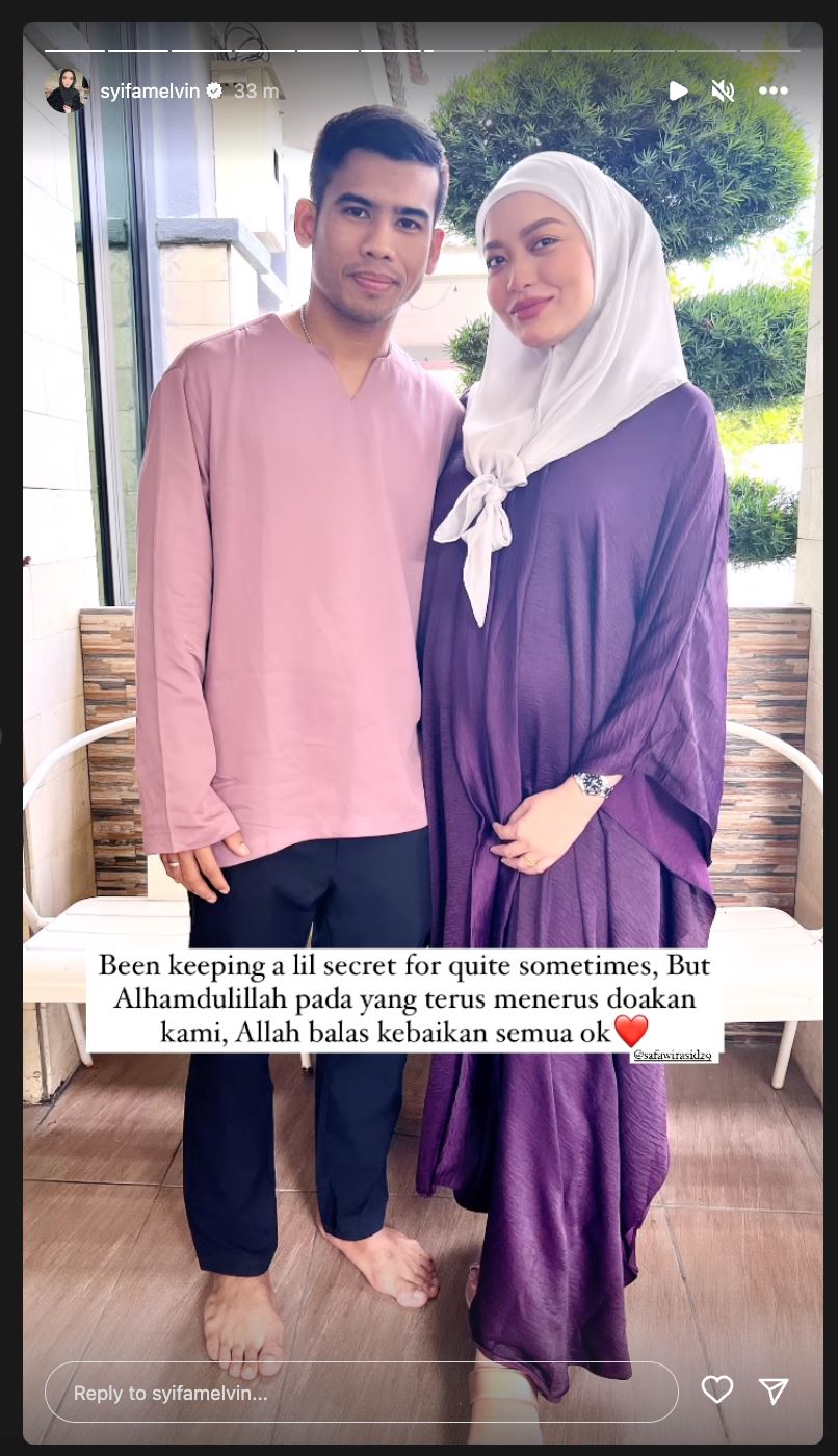 isteri safawi rashid akhirnya tunjuk ‘baby bump’ berusia enam bulan