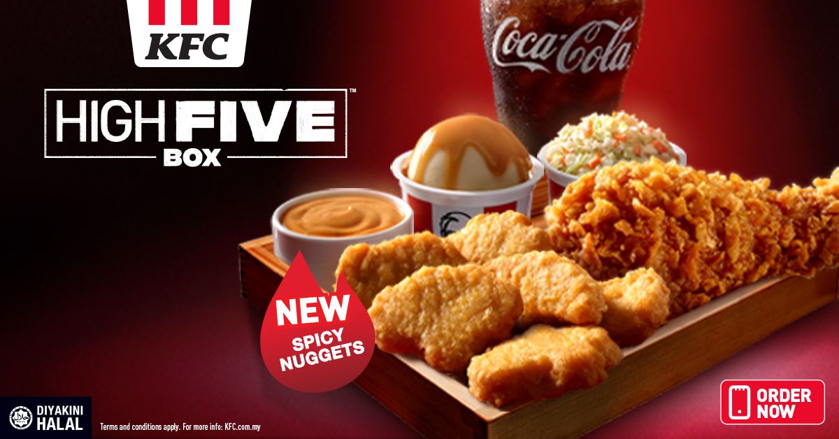 there’s a new kfc limited-time-only high five box, and here’s what you’ll find inside!