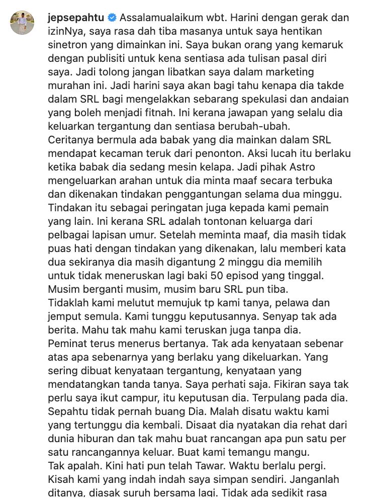 reaksi peminat lepas jep luah perkara sebenar babitkan ahli sepahtu reunion live