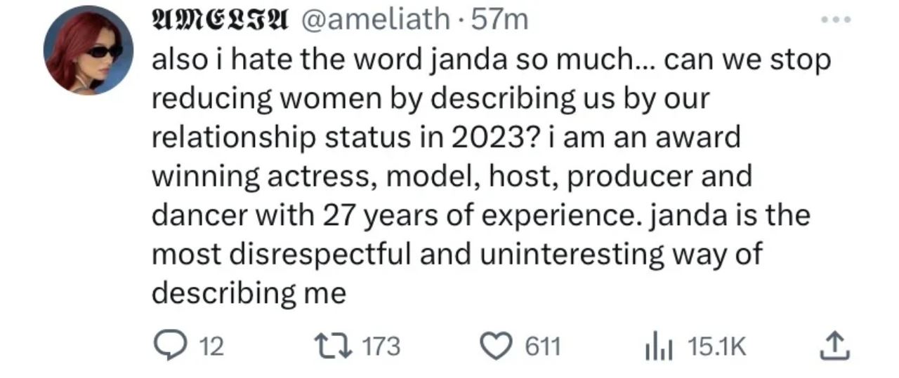 amelia henderson benci dilabel sebagai janda, “kahwin bukan pencapaian”