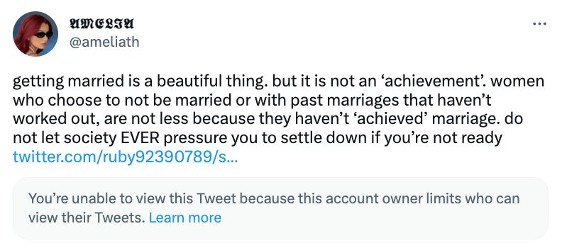 amelia henderson benci dilabel sebagai janda, “kahwin bukan pencapaian”