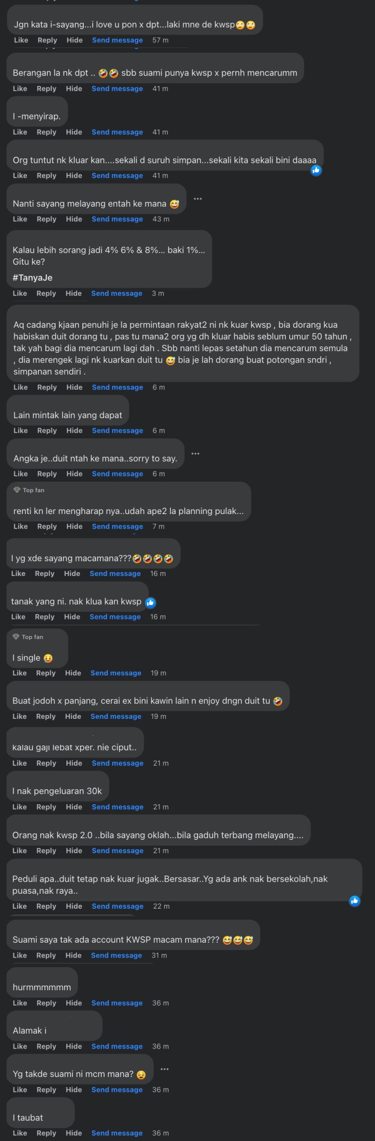 pencarum kwsp boleh pindah 2% caruman pada akaun isteri, lihat apa reaksi warganet