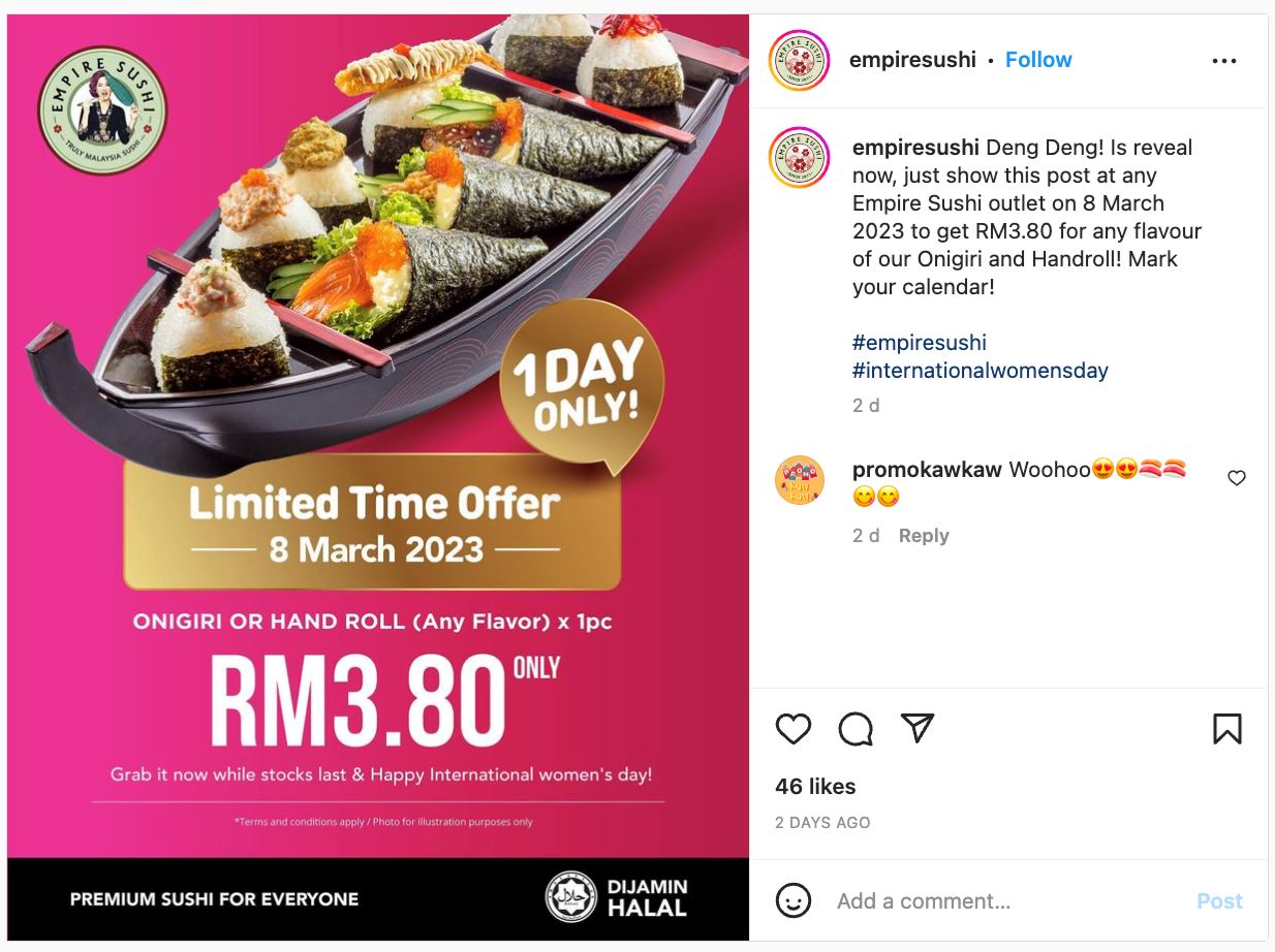 11 promosi menarik sempena raikan hari wanita sedunia, 8 mac 2023!