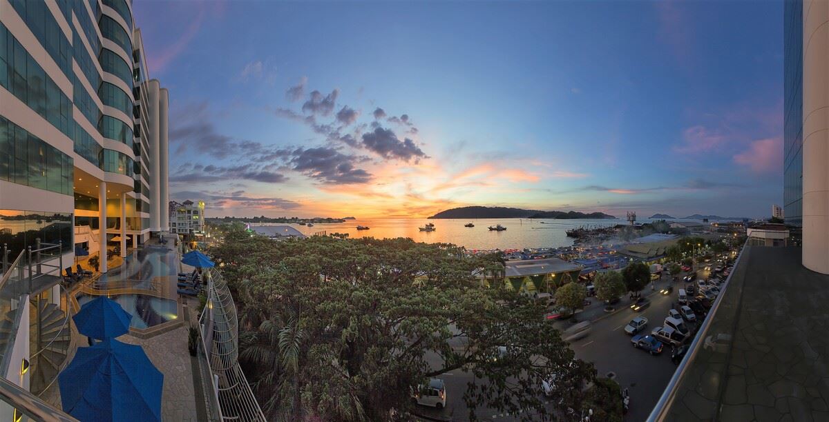Panoramic view from Le Meridien Kota Kinabalu