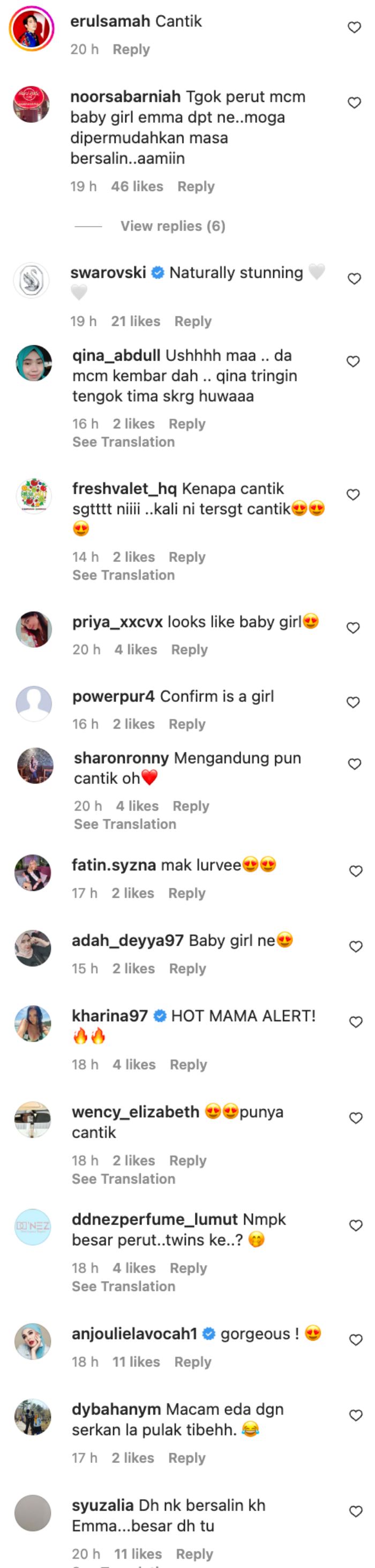 perut makin membesar, warganet teka jantina baby dalam perut emma maembong