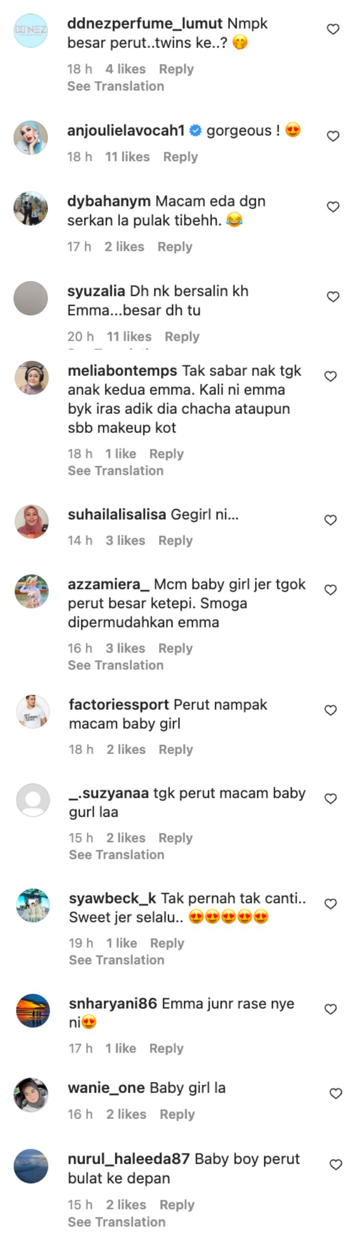 perut makin membesar, warganet teka jantina baby dalam perut emma maembong