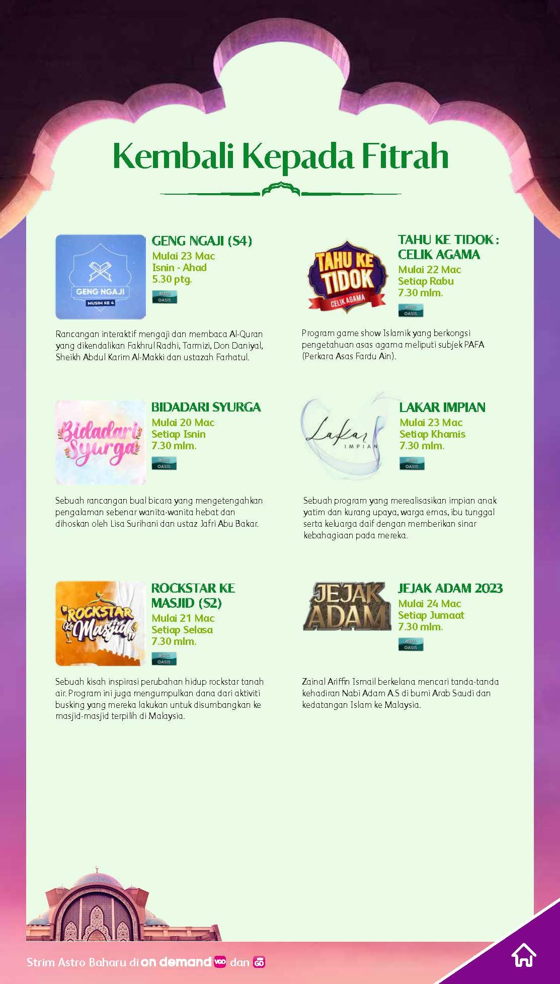 raikan kemuliaan ramadan dengan rancangan hiburan berilmiah di astro!