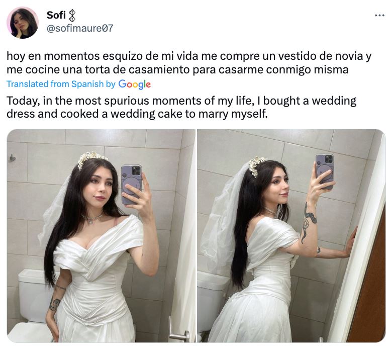 wanita ini bercerai lepas sehari kahwin dengan diri sendiri