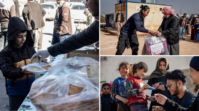bantuan makanan panas gempa bumi