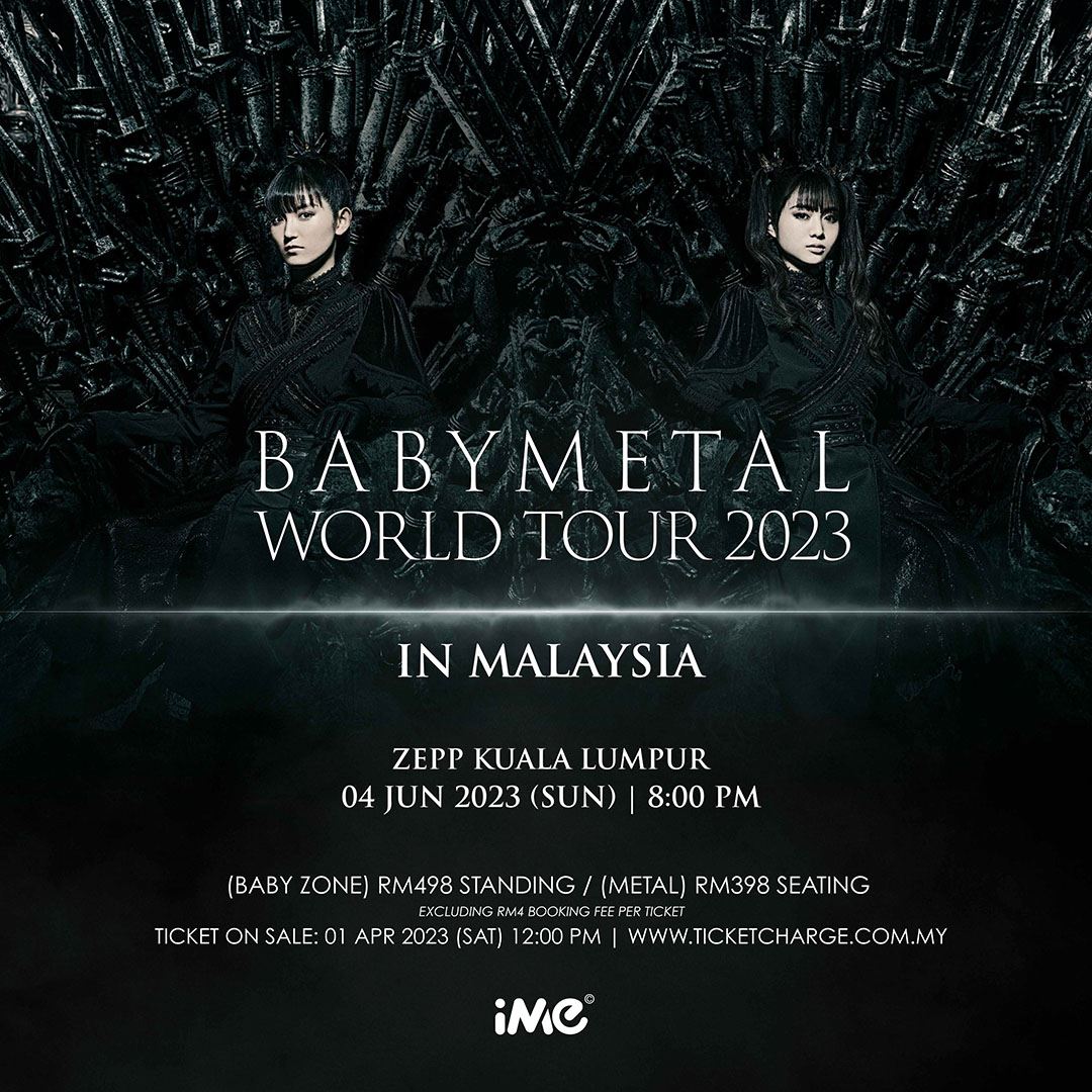 🇯🇵日本人气重金属偶像女团babymetal来马开唱❗️6月4日和大马乐迷一起摇滚🎸