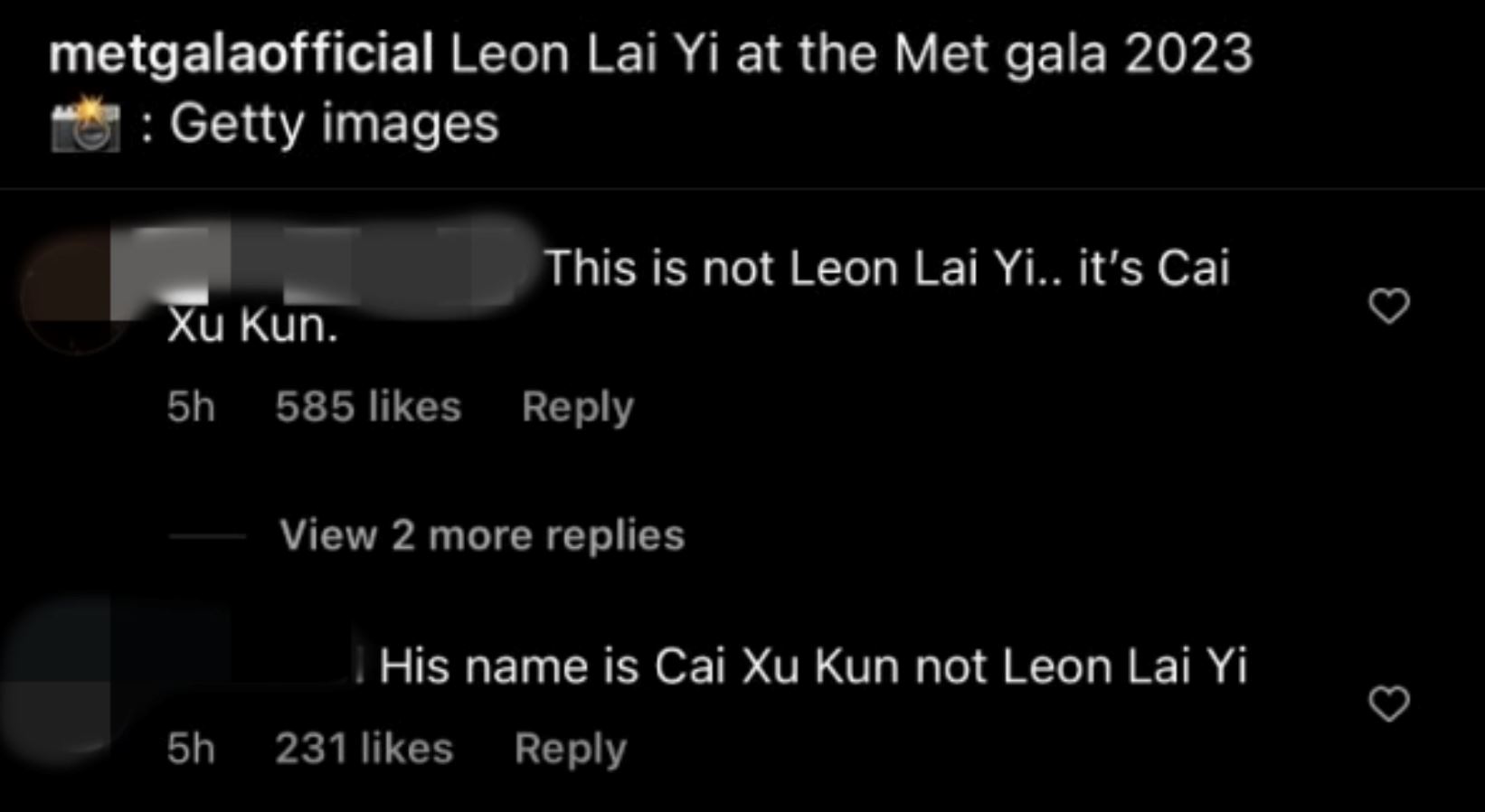 met gala认错人！官方把蔡徐坤错认成他！