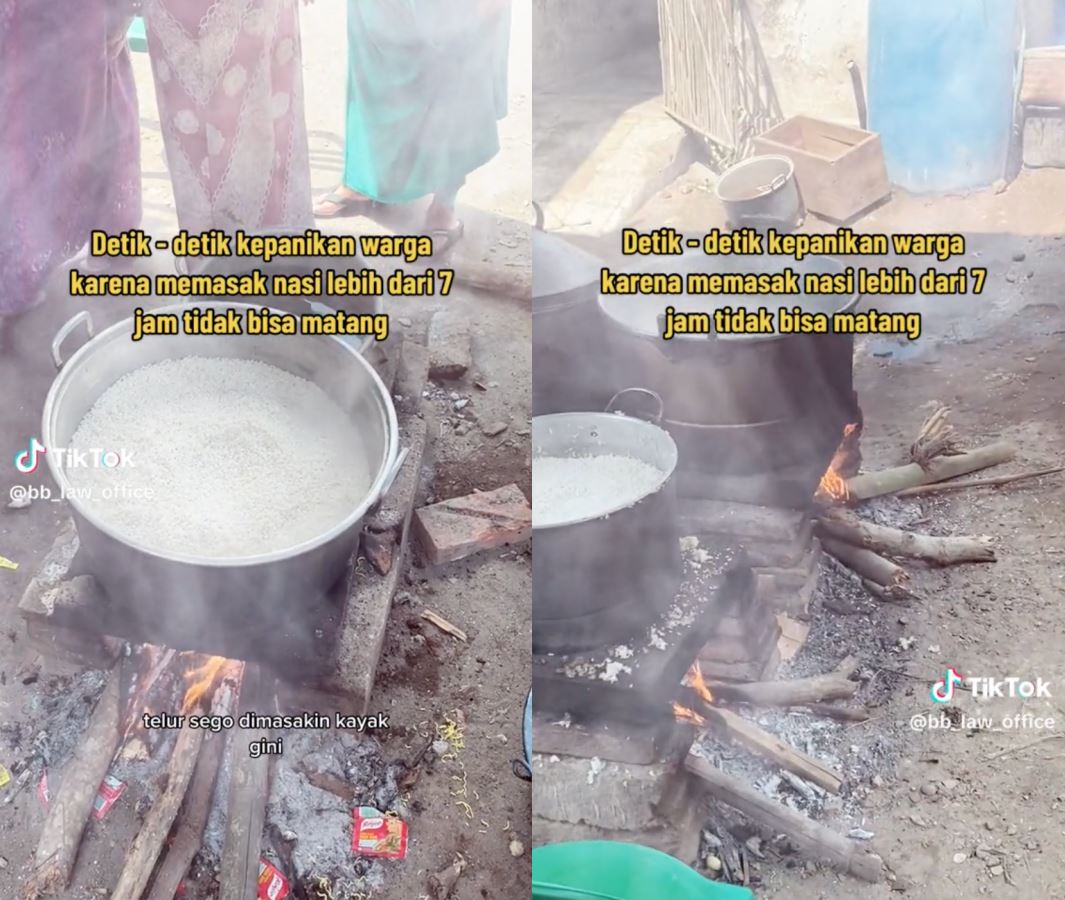 katanya ‘gangguan jin’, penduduk panik nasi ditanak 7 jam masih tak berjaya masak