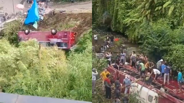 bas jatuh terjunam dalam gaung, nyawa penumpang diragut