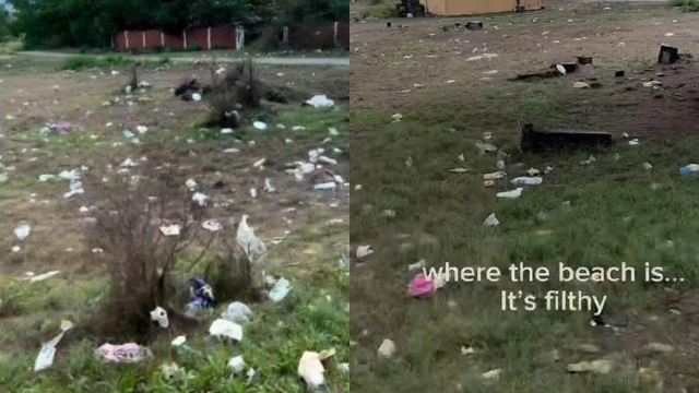 pantai tok bali kotor dan penuh sampah-sarap, hunny madu kecewa