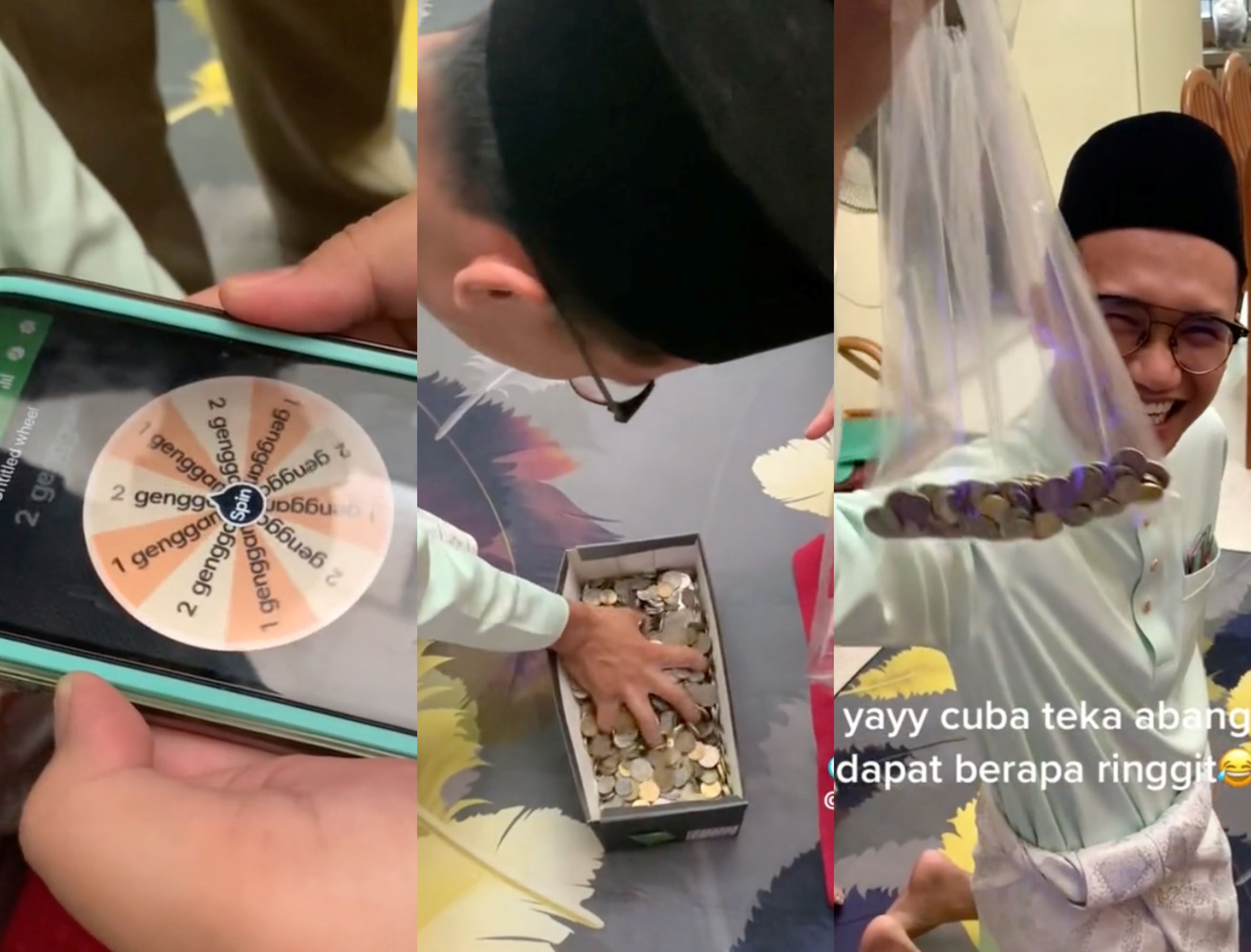 who needs envelopes? one family's spin-the-wheel duit-raya on tiktok is winning hearts everywhere
