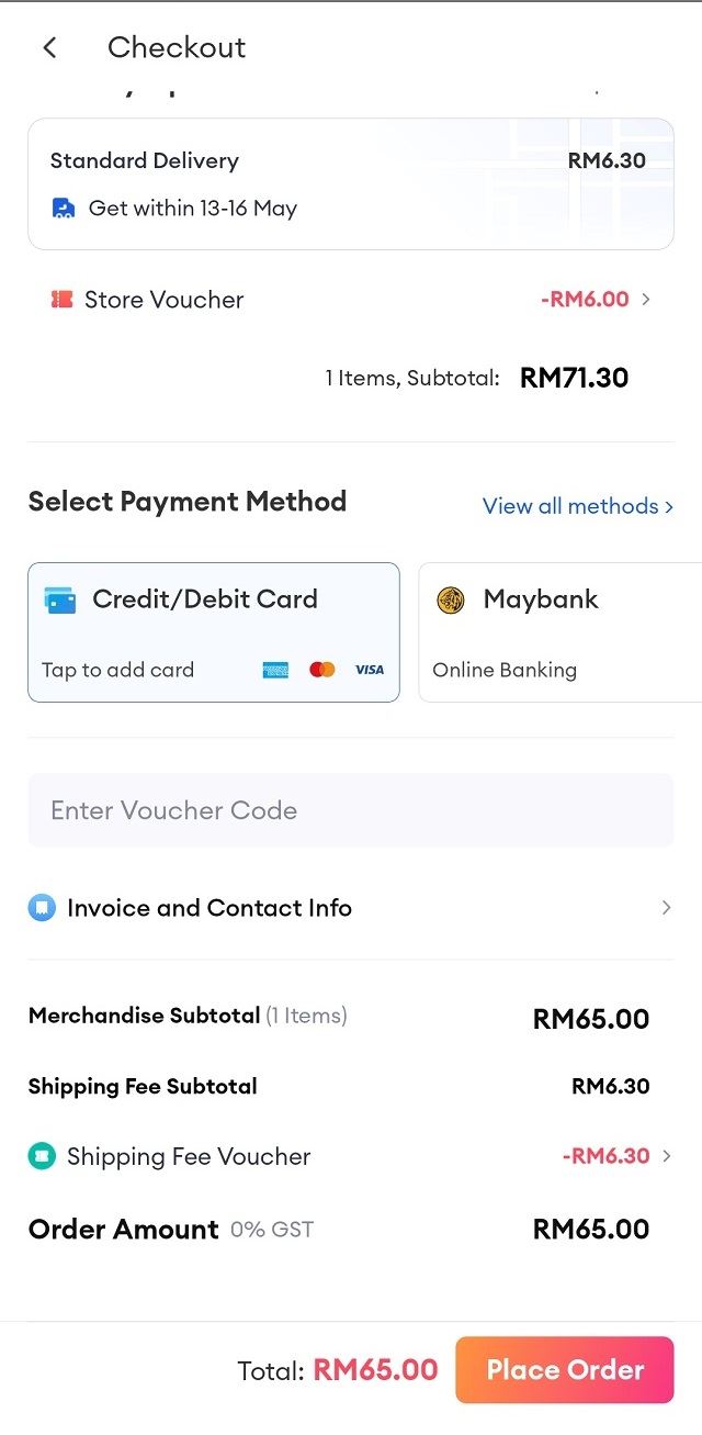 baucar penghantaran pantas percuma lazada