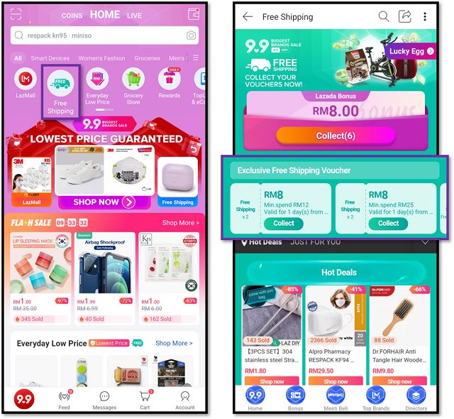 ikon penghantaran pantas percuma lazada