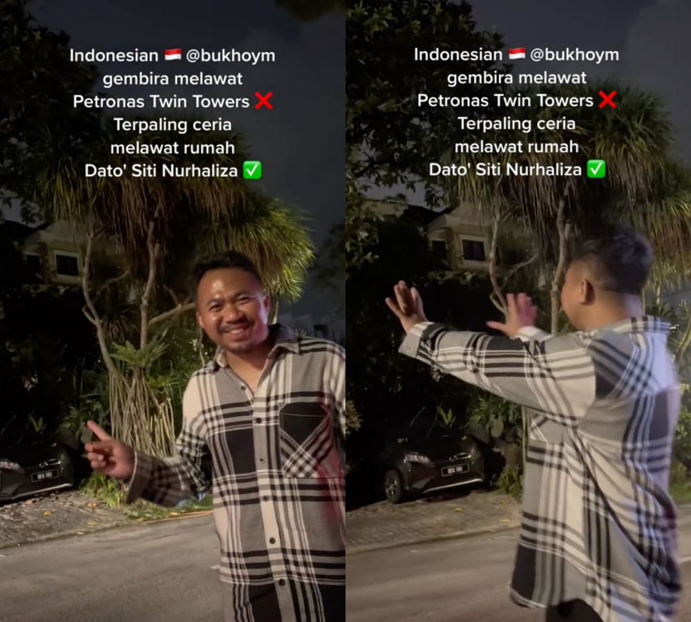 peminat indonesia ini teruja lihat rumah tokti walaupun dari luar