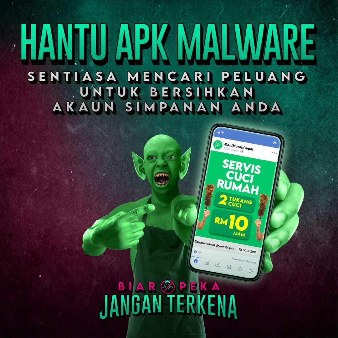 Jenis hantu scammer, hantu apk malware