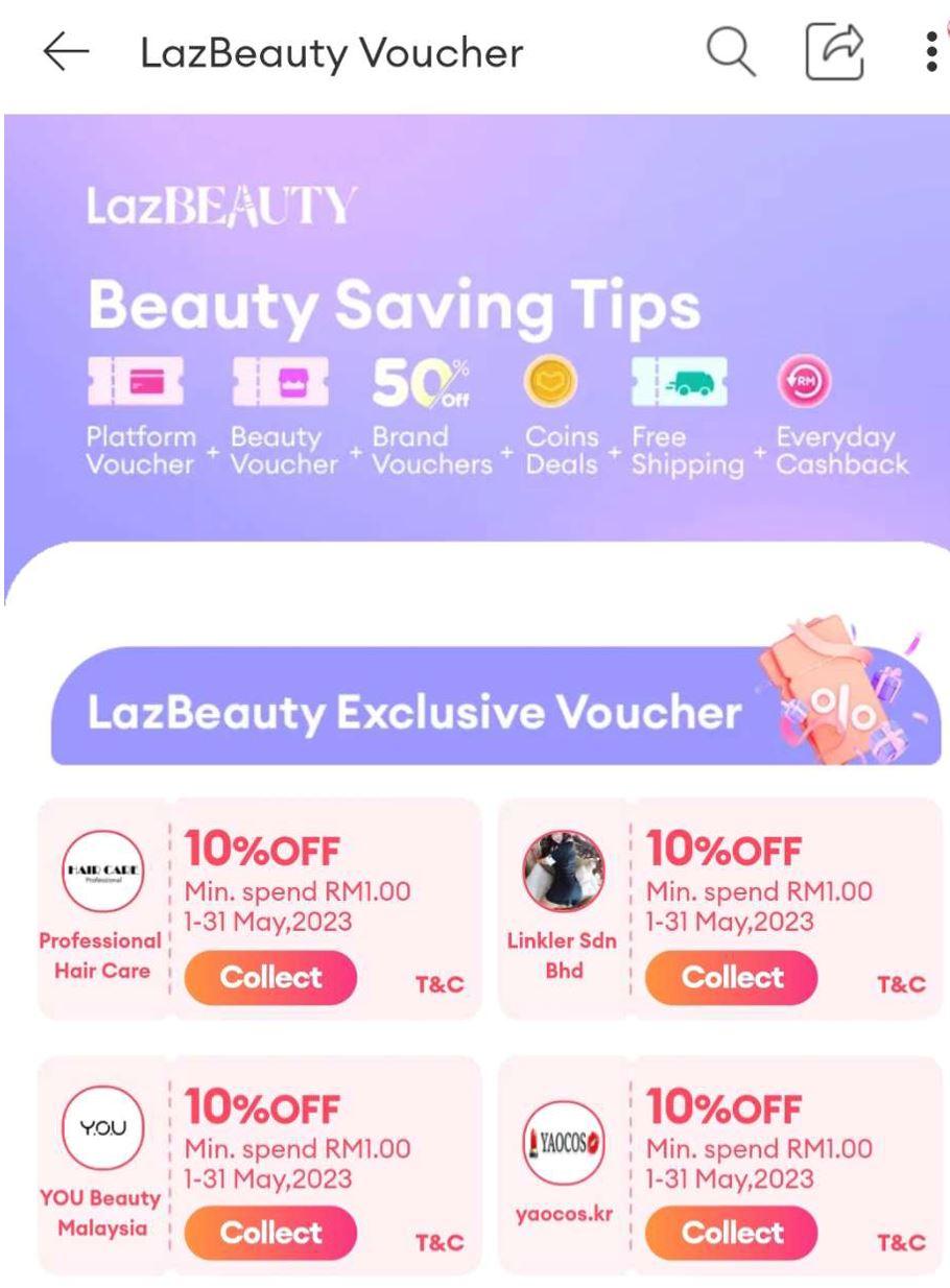Lazbeauty pelbagai baucar