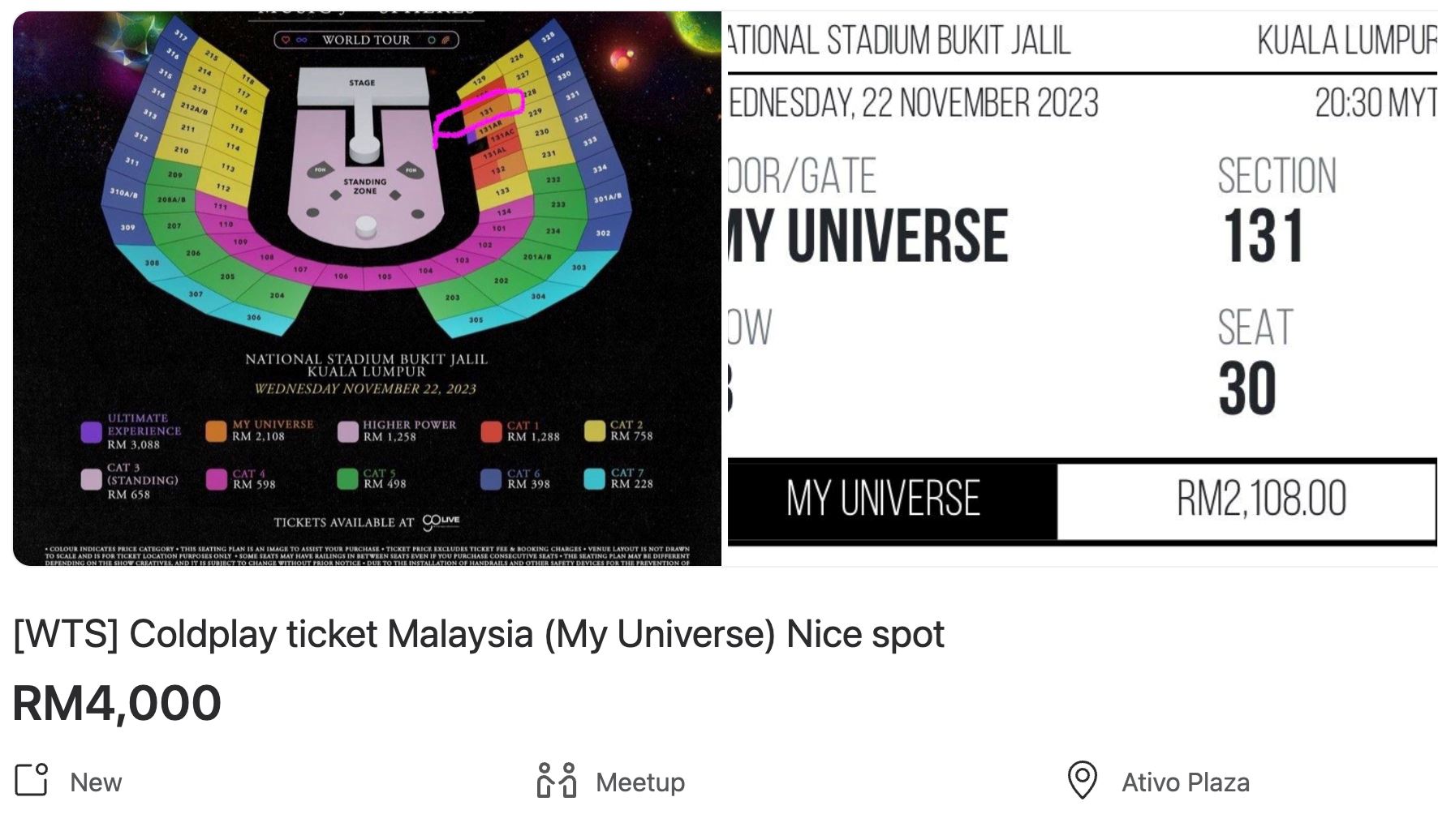 heartbreaking! scalpers selling coldplay tickets for double, even triple the price!