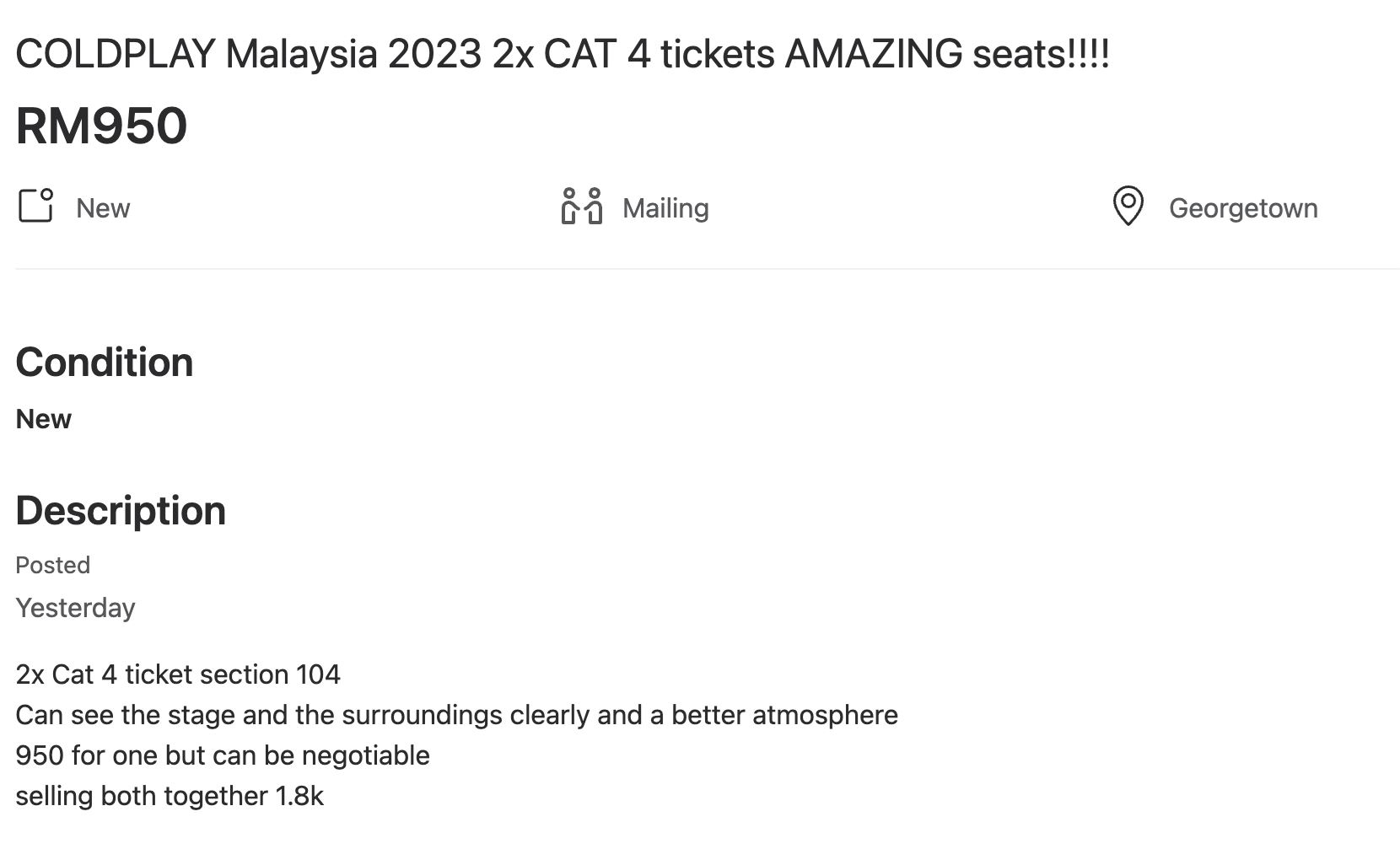 heartbreaking! scalpers selling coldplay tickets for double, even triple the price!